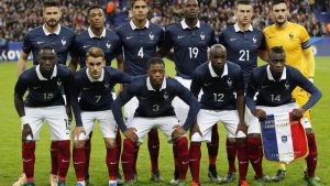 Frankrike fotboll &ndash; det franska landslaget poserar inf&ouml;r match